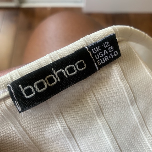 Square neck white midi dress - Picture 3 of 3